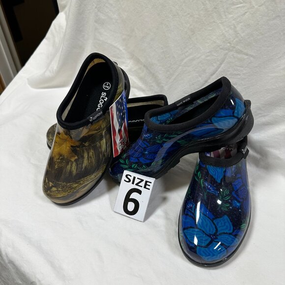 Two for One Price!! Sloggers Waterproof Rain Shoes - Spring Surprise Blue & Camo - Picture 2 of 4